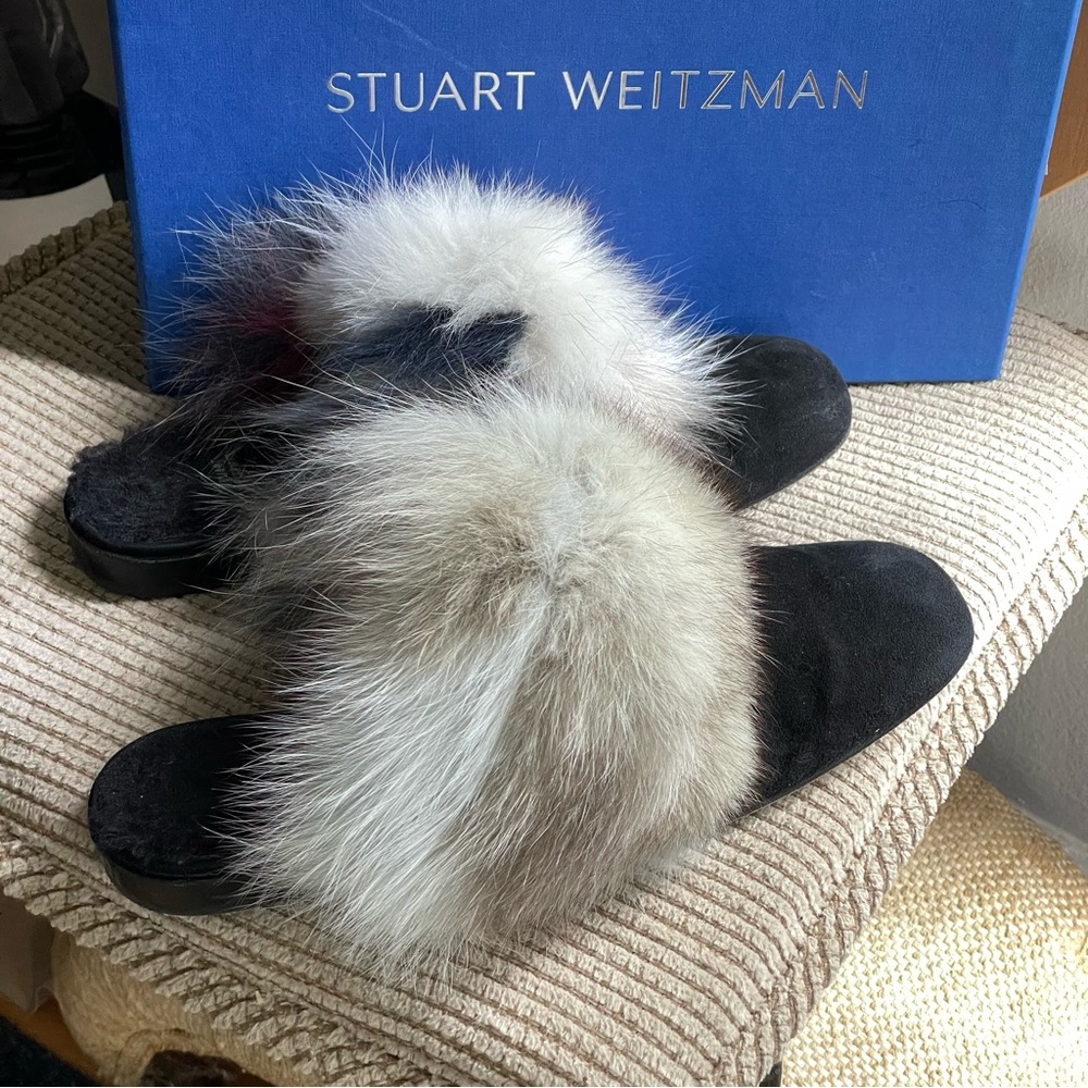 Stuart Weitzman Furgetit Mule Loafer Slides - image 1